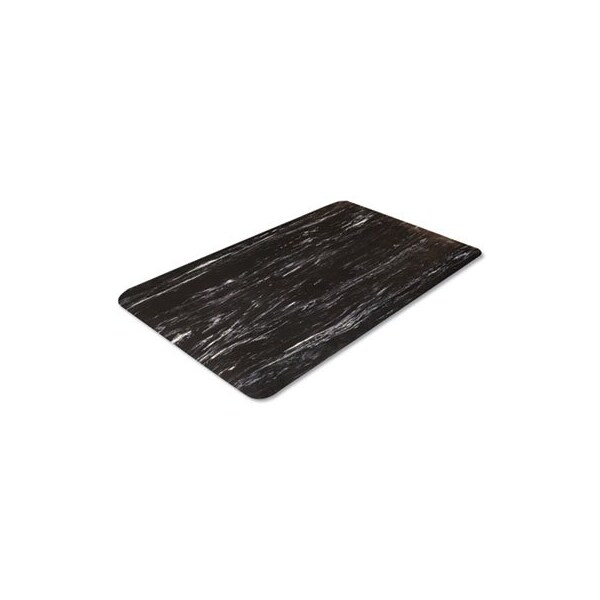 Crownm Crown, Cushion-Step Surface Mat, 36 X 60, Marbleized Rubber, Black CU3660BK - main